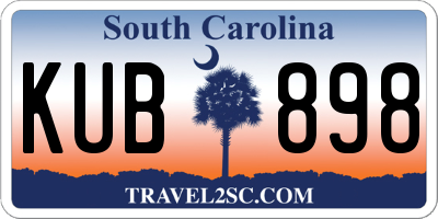 SC license plate KUB898