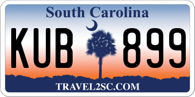 SC license plate KUB899