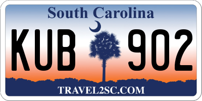 SC license plate KUB902