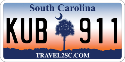 SC license plate KUB911