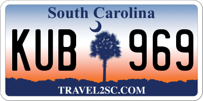 SC license plate KUB969
