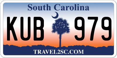SC license plate KUB979
