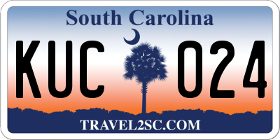 SC license plate KUC024