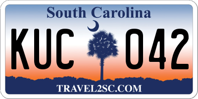 SC license plate KUC042