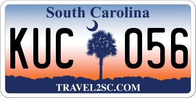 SC license plate KUC056