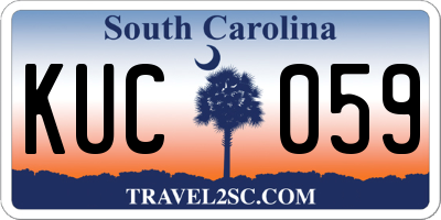 SC license plate KUC059