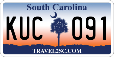 SC license plate KUC091