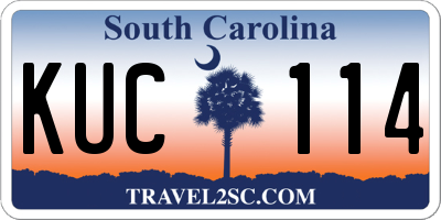 SC license plate KUC114