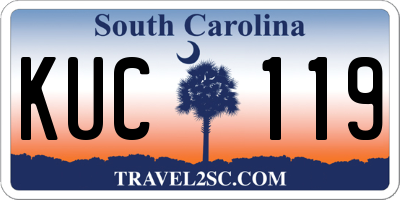 SC license plate KUC119