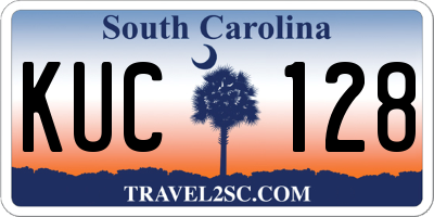 SC license plate KUC128