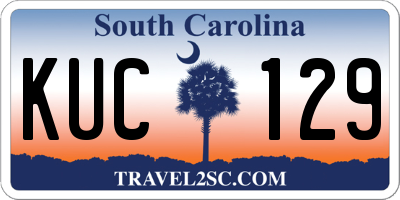 SC license plate KUC129