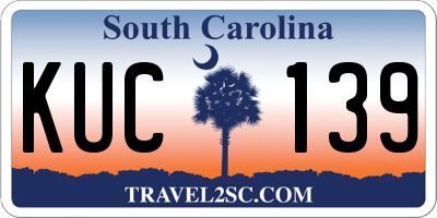 SC license plate KUC139