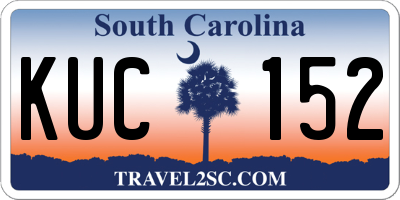 SC license plate KUC152