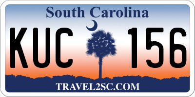 SC license plate KUC156