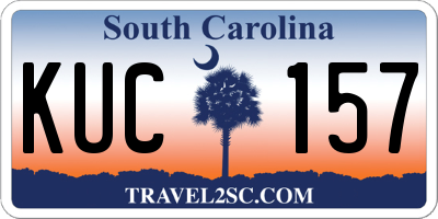 SC license plate KUC157