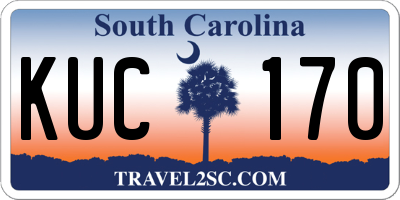 SC license plate KUC170