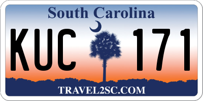 SC license plate KUC171