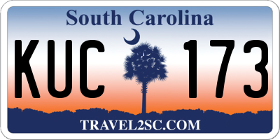 SC license plate KUC173