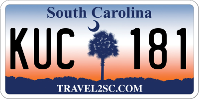 SC license plate KUC181