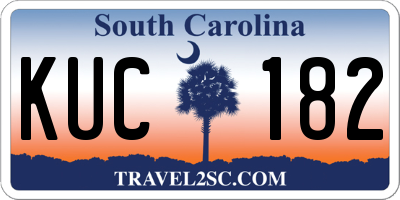 SC license plate KUC182