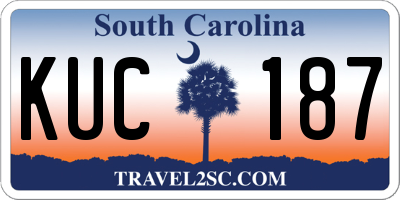 SC license plate KUC187