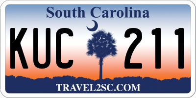 SC license plate KUC211