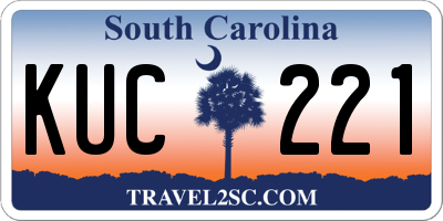 SC license plate KUC221