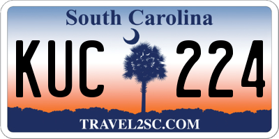SC license plate KUC224