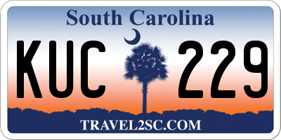 SC license plate KUC229
