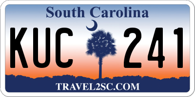 SC license plate KUC241