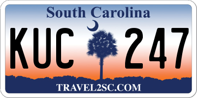 SC license plate KUC247