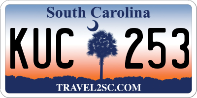 SC license plate KUC253