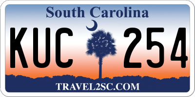 SC license plate KUC254