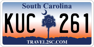 SC license plate KUC261