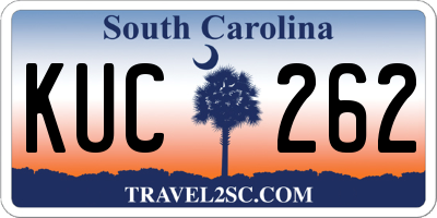 SC license plate KUC262