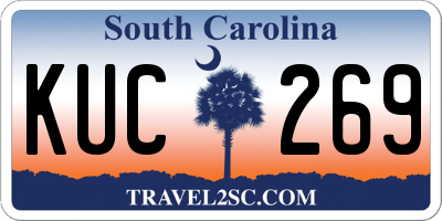 SC license plate KUC269