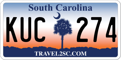 SC license plate KUC274