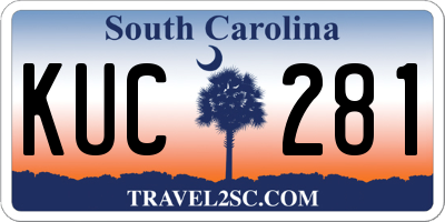 SC license plate KUC281