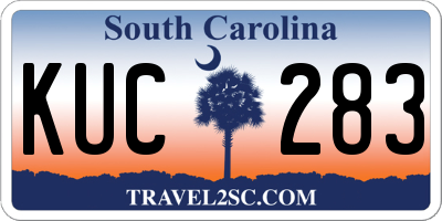 SC license plate KUC283