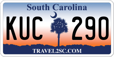 SC license plate KUC290