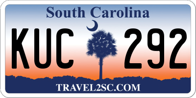 SC license plate KUC292