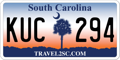SC license plate KUC294