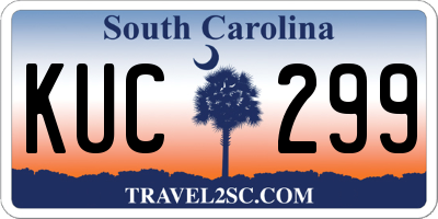 SC license plate KUC299