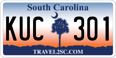 SC license plate KUC301