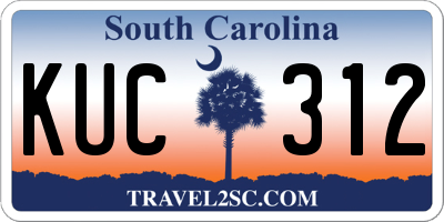 SC license plate KUC312