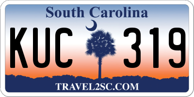 SC license plate KUC319
