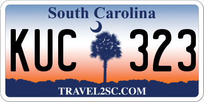 SC license plate KUC323