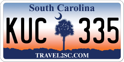 SC license plate KUC335