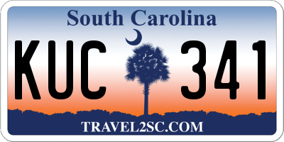 SC license plate KUC341