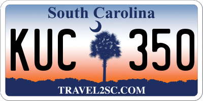 SC license plate KUC350